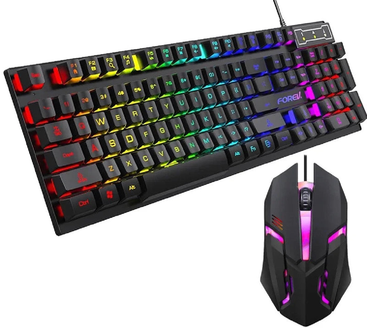 RGB Mechanical Gaming Keyboard & Mouse — Custom LED Backlit