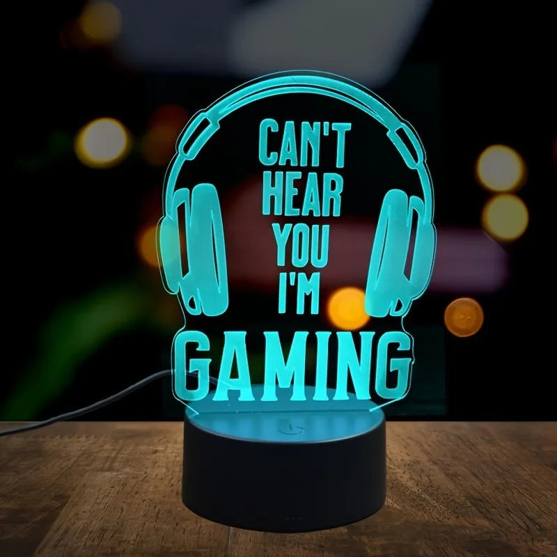 3D RGB Illusion Gaming Lamp ‘’I’m Gaming’’