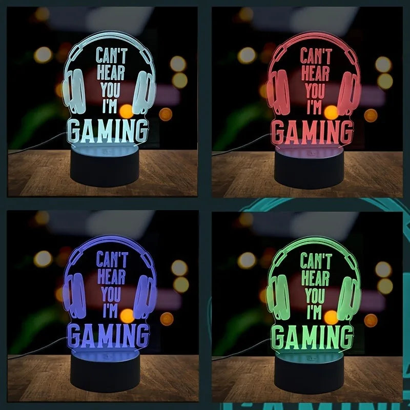 3D RGB Illusion Gaming Lamp ‘’I’m Gaming’’
