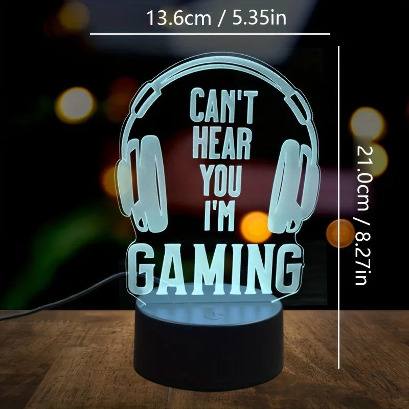 3D RGB Illusion Gaming Lamp ‘’I’m Gaming’’
