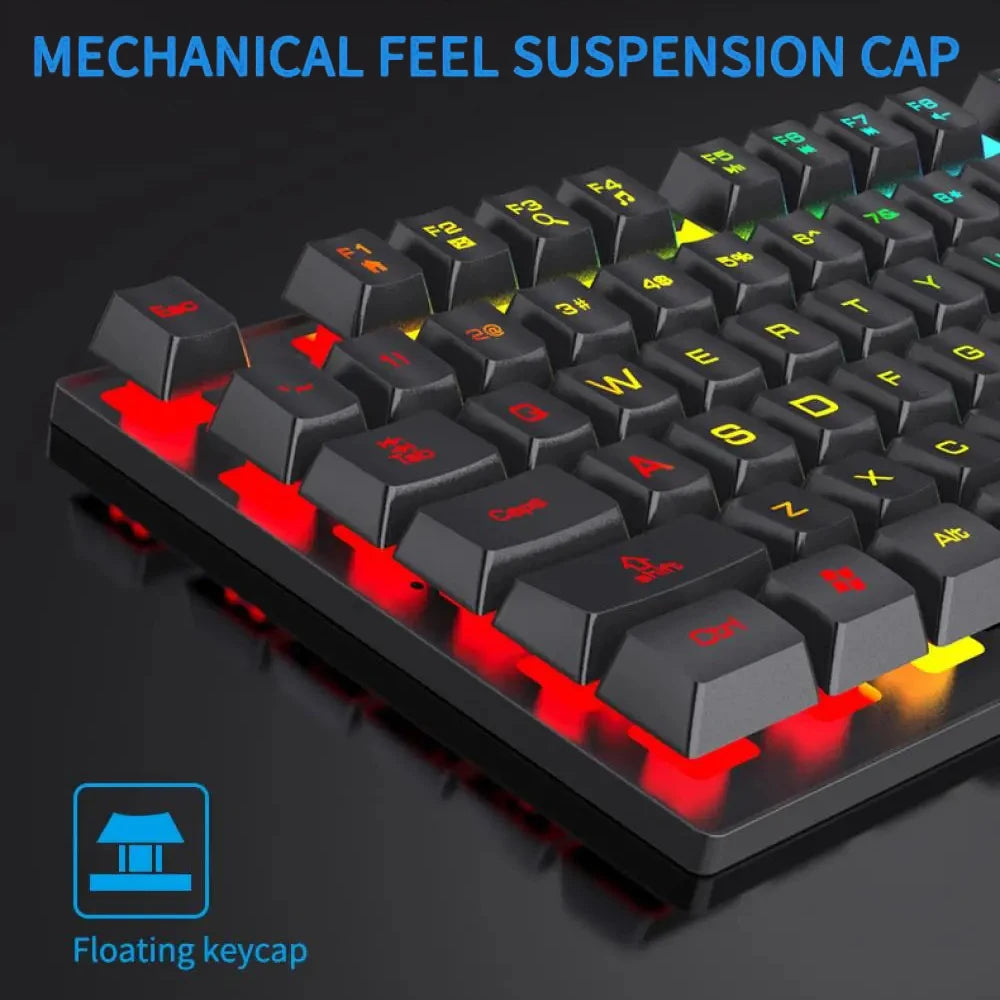 RGB Mechanical Gaming Keyboard & Mouse — Custom LED Backlit